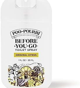 Poo-Pourri Before-You-Go Toilet Spray, Original Citrus, 1 Fl Oz Pocket Travel Size - Lemon, Bergamot and Lemongrass