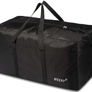 Extra Large Duffle Bag,96L Lightweight Travel Bag, Foldable Waterproof Duffel Bag for Men Women,Black