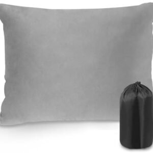 Outdoor Camping Pillow Lightweight,Compact Firm Supportive Compressible Pillow, Travel Pillow Cases, Removable Pillow Cover,Sleeping, Camping,Memory Foam Washable Pillow - Medium
