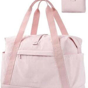 BAGSMART For Spirit Airlines Personal Item Bag, 23L Foldable Weekender Bags for Women Gym Tote Overnight Bag for Travel