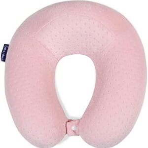 Neck Pillow Memory Foam Comfortable Travel Neck Pillow, Pink Airplane Pillow U Shape for Head and Neck Support, Portable Neck Pillows for Sleeping Travel Machine Washable