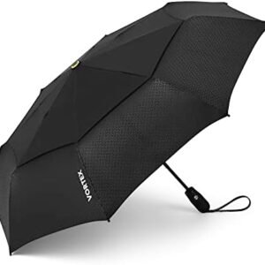 ShedRain Vortex Compact Umbrella, Folds to 11", 43" Arc, One-Hand Operation, Windproof up to 75 mph.
