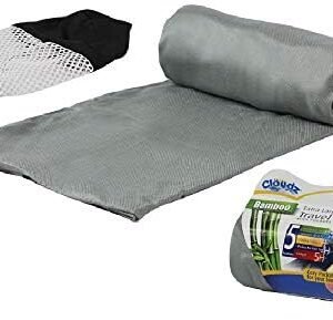 Cloudz Extra Large Travel Blanket Includes Cozy Pockets for Your Feet and a Travel Bag - Charcoal