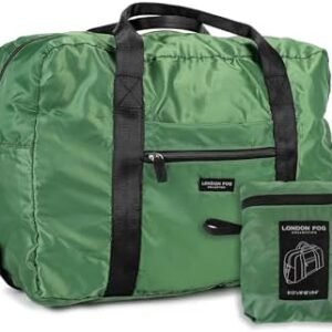 London Fog Nylon Foldable Duffle Bag, Palm Green