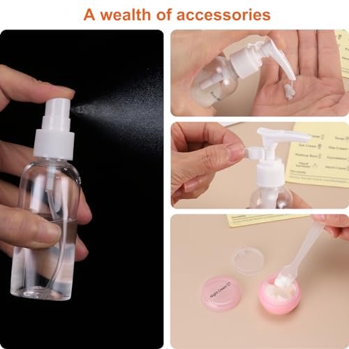 Beveetio Travel Bottles TSA Approved 15 Pack,2.9oz Silicone Refillable Size Containers, BPA Free Travel Tubes Toiletries for Cosmetic Shampoo Cream Conditioner Lotion Soap(2.9 OZ Multicolor) - Image 6