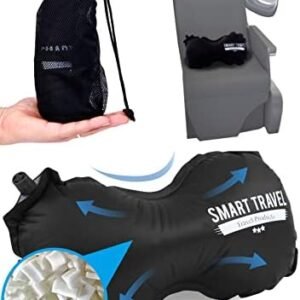 Inflatable Lumbar Travel Pillow for Airplane Back Support for Chair and Travel Seat Lumbar Support Pillow