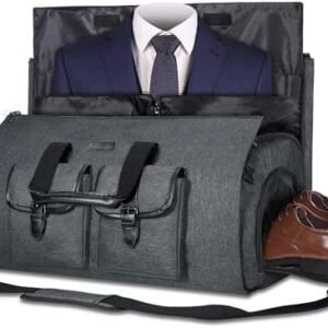 UNIQUEBELLA Carry-on Garment Bag Large Duffel Bag Suit Travel Bag Weekend Bag Flight Bag with Shoe Pouch for Men Women Age: Over 6 Years Old