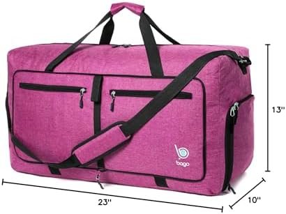 Bago Duffel Bags for Traveling - 60L Spacious Duffle Bag for Travel with Shoe Compartment | Durable, Foldable & Lightweight | Explore the World in Style & Convenience (SnowPurple) - Image 10