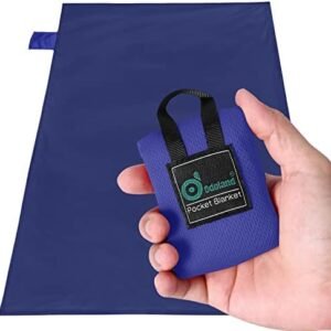 Odoland Beach Blanket Picnic Blanket, SandProof Waterproof Outdoor Pocket Blanket with Portable Bag, Foldable Lightweight Sand Free Quick Drying Beach Mat for Hiking Camping Picnics Travel Concert