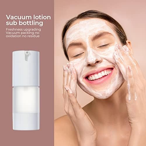 longway 0.5 Oz 15ml Airless Pump Bottles,Small Plastic Travel Vacuum Cosmetic Pump Bottles for Lotion and Cream(Pack of 6, Frosted) - Image 8