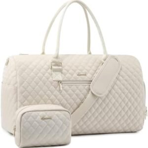 LOVEVOOK Travel Duffle Bag, Weekender Bag for Women with Toiletry Bag, Carry on Overnight Bag with Shoe Compartment, Gym Duffel Bag with Wet Pocket, Mommy Hospital Bags for Labor and Delivery