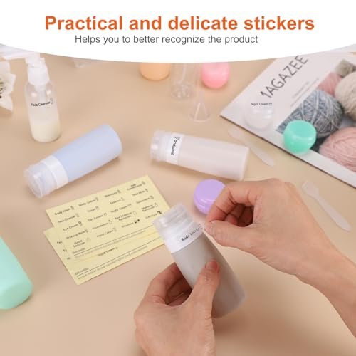 Beveetio Travel Bottles TSA Approved 15 Pack,2.9oz Silicone Refillable Size Containers, BPA Free Travel Tubes Toiletries for Cosmetic Shampoo Cream Conditioner Lotion Soap(2.9 OZ Multicolor) - Image 4