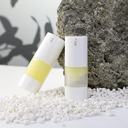 longway 0.5 Oz 15ml Airless Pump Bottles,Small Plastic Travel Vacuum Cosmetic Pump Bottles for Lotion and Cream(Pack of 6, Frosted) - Image 7