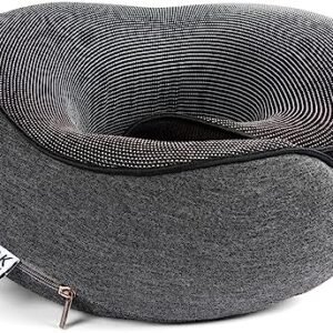 Neck Pillows for Travel - Airplane Pillow – Memory Foam for Kids & Adults – Travel Neck Pillow & Airplane Travel Essentials for Sleeping Support On Flight Or Car (Graphite Grey)