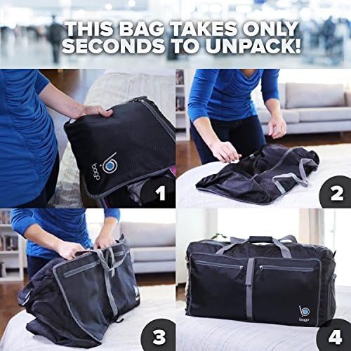 Bago Duffel Bags for Traveling - 60L Spacious Duffle Bag for Travel with Shoe Compartment | Durable, Foldable & Lightweight | Explore the World in Style & Convenience (SnowPurple) - Image 7