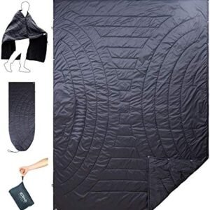 iClimb 3M Thinsulate Insulation Warm Camping Blanket Ultralight Compact (Dark Grey)