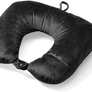Eddie Bauer Two-in-One Travel Pillow, Black, ONE Size