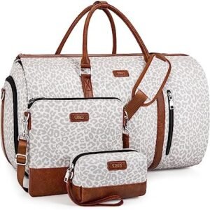 Convertible Garment Duffel Bag for Travel - Carry On Garment Bags With Toiletry Bag Large Weekender Bag for Men Women 2 in 1 Hanging Suitcase Suit Travel Duffel Overnight Bags 4pcs Set