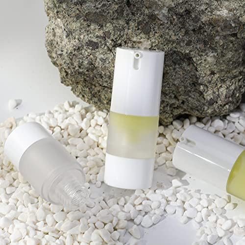 longway 0.5 Oz 15ml Airless Pump Bottles,Small Plastic Travel Vacuum Cosmetic Pump Bottles for Lotion and Cream(Pack of 6, Frosted) - Image 3