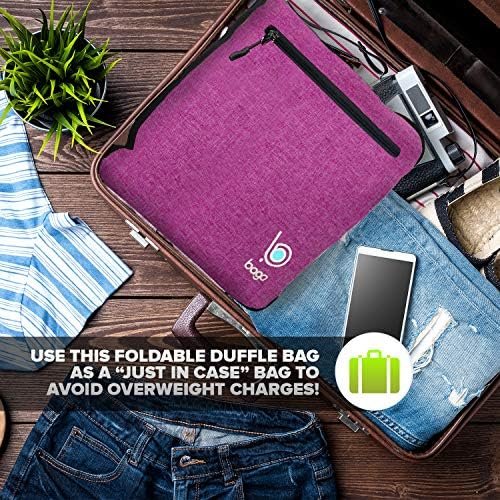 Bago Duffel Bags for Traveling - 60L Spacious Duffle Bag for Travel with Shoe Compartment | Durable, Foldable & Lightweight | Explore the World in Style & Convenience (SnowPurple) - Image 6